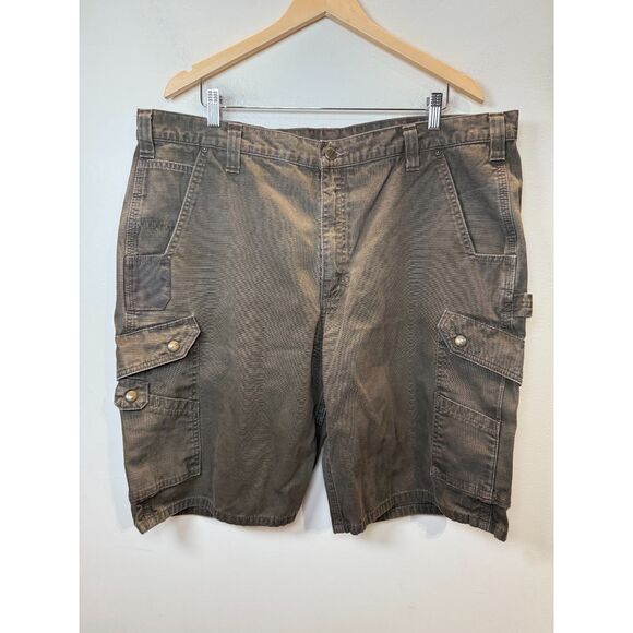 Carhartt Men's B357 Size 42 Brown Relaxed Fit Cotton Ripstop Cargo Work Shorts - Picture 1 of 5